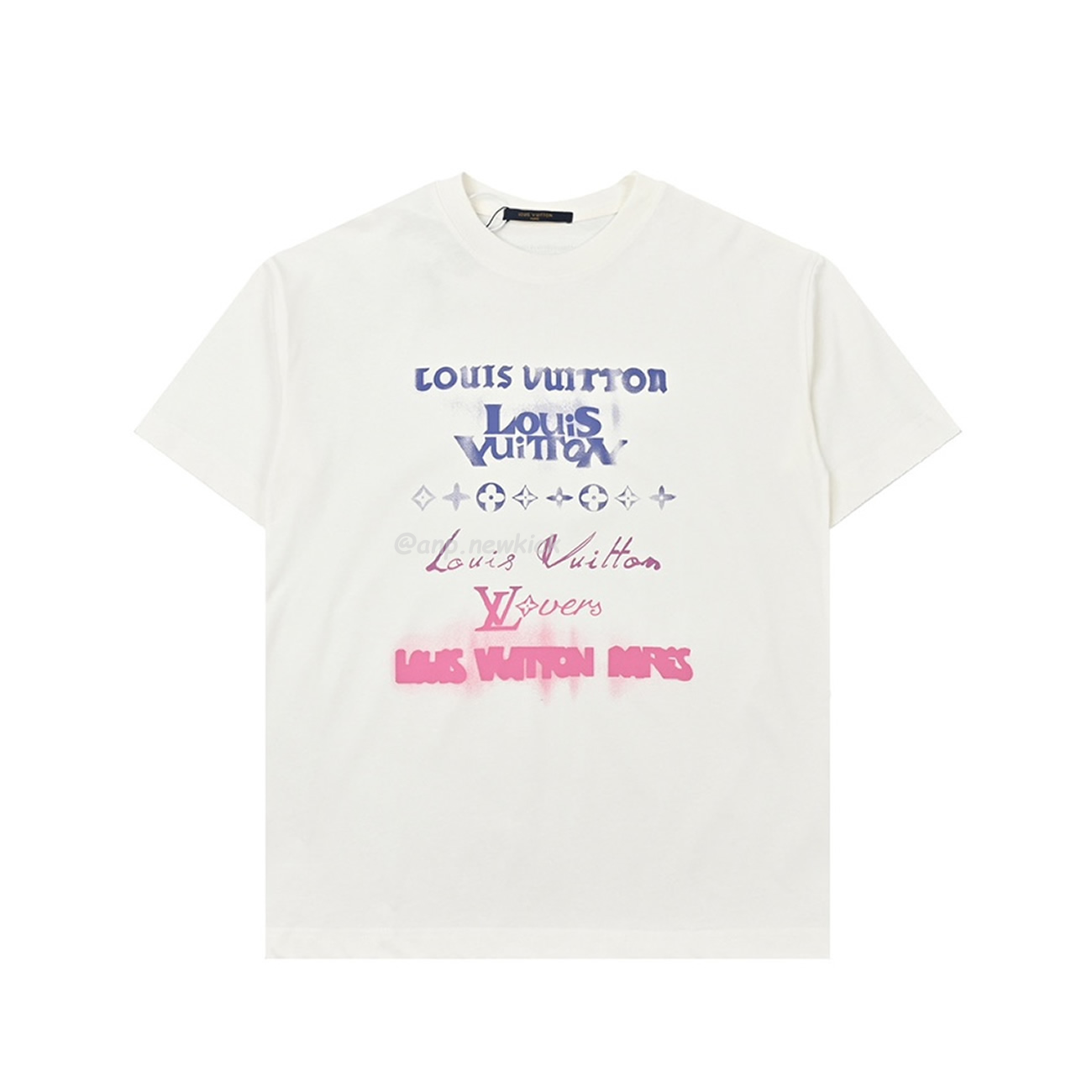 Louis Vuitton Top Logo Letter Short Sleeve T Shirt (2) - www.newkick.vip